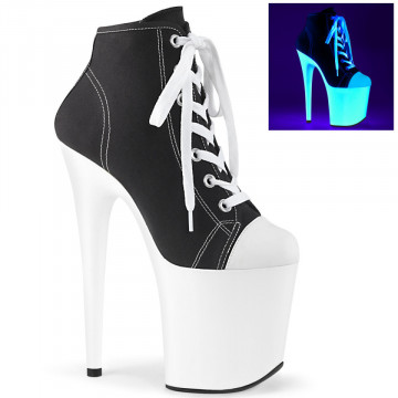 Pleaser Platform Shoes FLAM800SK-02/BCA/NW