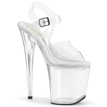 Pleaser Platform Shoes TREASURE-808FLA Clr/Clr subito 39eu 9us