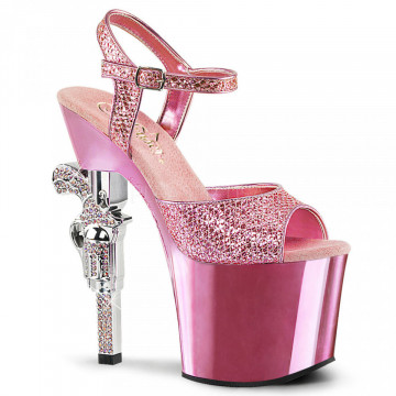 Pleaser REVOLVER-709G B. Pink Multi Gltr/B. Pink Chrome