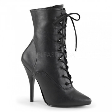 Pleaser SEDUCE-1020 Blk Faux Leather