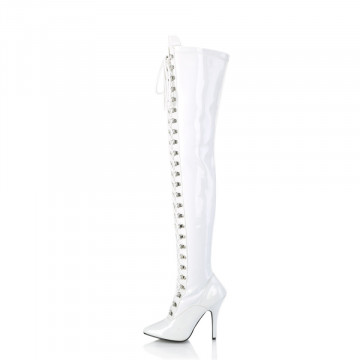Pleaser SEDUCE-3024 Wht Pat