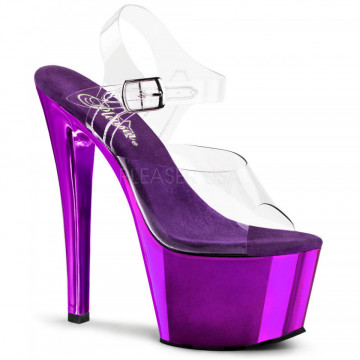 Pleaser SKY-308 Clr/Purple Chrome