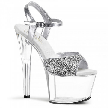 Pleaser SKY-310 Slv Gltr/Clr