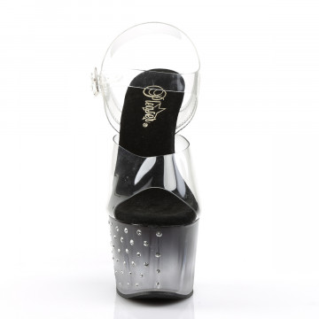 Pleaser STARDUST-708T Clr/Blk-Clr