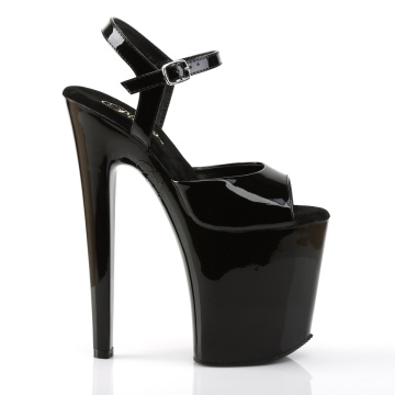 Pleaser XTREME-809 Blk Pat/Blk