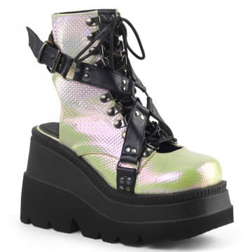 Stivaletti Demonia SHAKER-56 Green-Blk Vegan Leather Subito 36eu 6us.