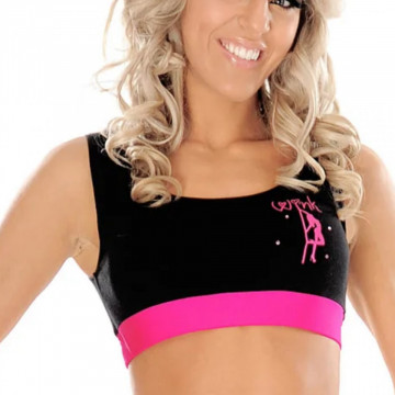 Wink - Top Contrast Band Crop W0101 pink S