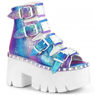 Demonia Cult ASHES-70 Purple Multi Iridescent V. Le
