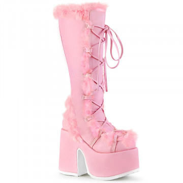 Demonia Cult CAMEL-311 Pastel Pink Vegan Leather