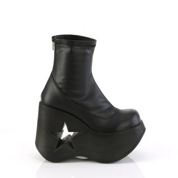 Demonia Cult DYNAMITE-100 Blk Str Vegan Leather