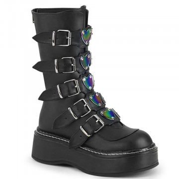 Demonia Cult EMILY-330 Blk Vegan Leather