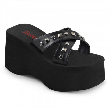 Demonia Cult FUNN-29 Blk Vegan Leather