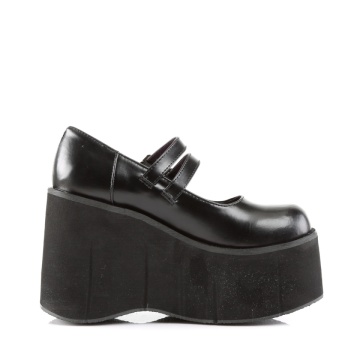 Mary jane Demonia Cult KERA 08 pelle vegan nero