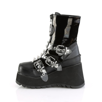 Demonia Cult SCENE-51 Blk Pat-Blk Vegan Leather - Img 5