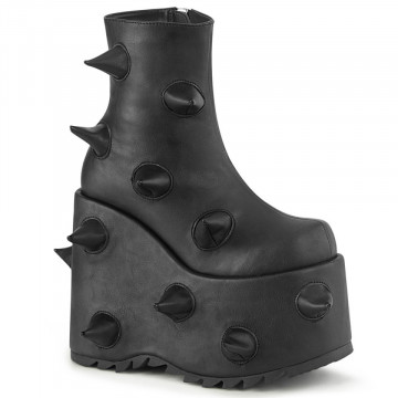Demonia Cult SLAY-77 Blk Vegan Leather