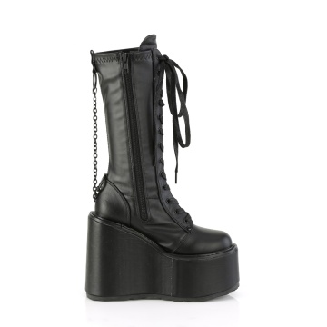 Demonia Cult SWING-150 Blk Stretch Vegan Leather