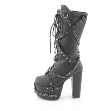 Demonia Cult TORMENT-156 Blk Vegan Leather