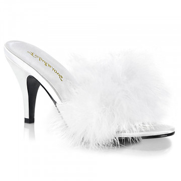 Fabulicious AMOUR-03 Wht Pu-Fur