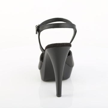 Fabulicious COCKTAIL-509 Blk Faux Leather/Blk Matte
