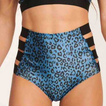 HIGH WAIST SHORT ATHLECIOUS leopard Shappire blu subito S