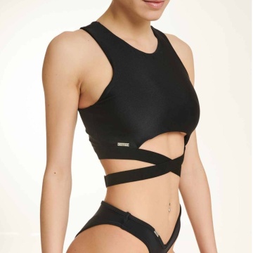 Paradise Chick ICONIC WRAP TOP Nero small consegna 24-48 ore