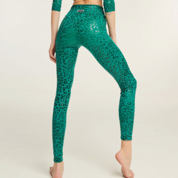 Paradise Chick LEGGINGS ORIGINAL STICKY LEOPARD Petrol scuro subito