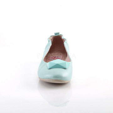 Pin Up Couture OLIVE-08 Aqua Faux Leather