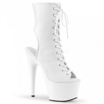 Pleaser ADORE-1016 Wht Faux Leather/Wht