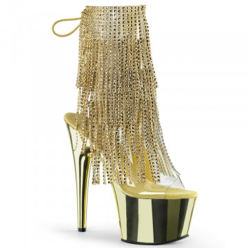 Pleaser ADORE-1017RSF Clr-Gold/Gold Chrome