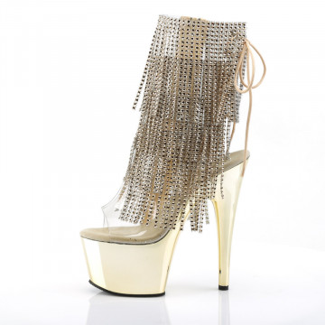 Pleaser ADORE-1017RSF Clr-Gold/Gold Chrome