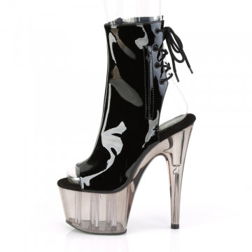 Pleaser ADORE-1018T Blk Pat/Smoke Tinted