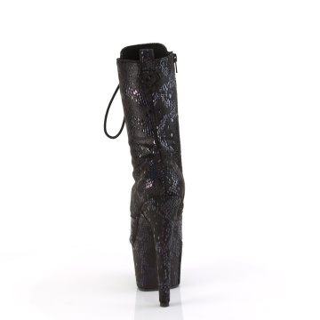 Pleaser ADORE-1040SPF Blk Oil Slick Met. Snake Print Fabric/M