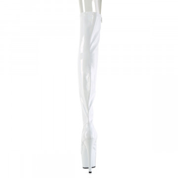 Pleaser ADORE-3011HWR Wht Str. Holo/Wht Holo
