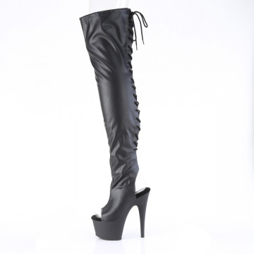 Pleaser ADORE-3017 Blk Str. Faux Leather