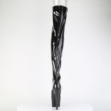 Pleaser ADORE-3021GP Blk Glitter Pat/M