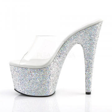 Pleaser ADORE-701LG Clr/Slv Multi Gltr