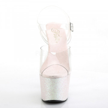 Pleaser ADORE-708HMG Clr/Opal Multi Glitter