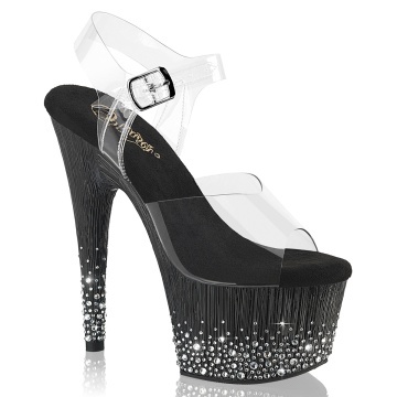 Pleaser ADORE-708SPKL-01 Clr/Blk-Slv RS