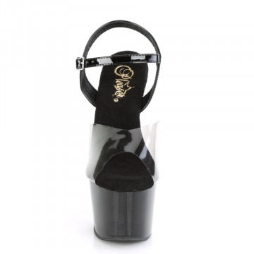 Pleaser ADORE-708T-1 Smoke-Blk/Blk-Clr Ombre