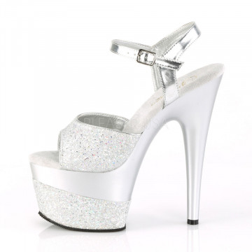 Pleaser ADORE-709-2G Slv Multi Glitter/Slv Multi Glitter