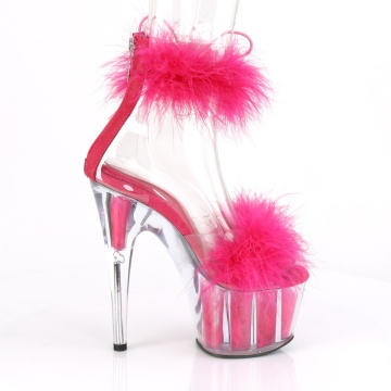 Pleaser ADORE-724F Clr-H. Pink Fur/H. Pink Fur