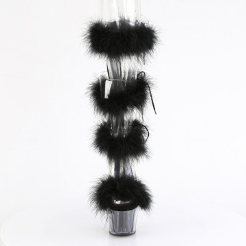 Pleaser ADORE-728F Clr-Blk Fur/M