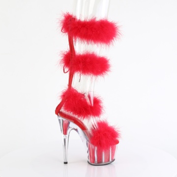 Pleaser ADORE-728F Clr-Red Fur/M - Img 5