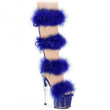 Pleaser ADORE-728F Clr-Royal Blue Fur/M
