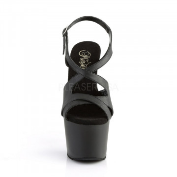 Pleaser ADORE-730 Blk Faux Leather/Blk Matte