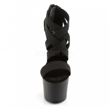 Pleaser ADORE-769 Blk Elastic Band-Faux Leather/Blk Matte