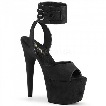 Pleaser ADORE-791FS Blk Faux Suede/Blk Faux Suede