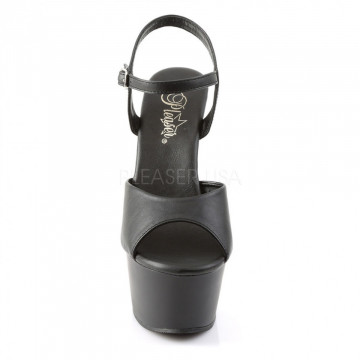 Pleaser ASPIRE-609 Blk Faux Leather/Blk Matte