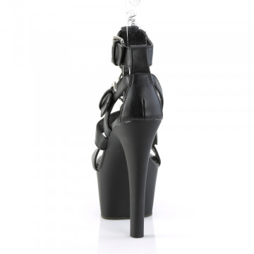 Pleaser ASPIRE-658 Blk Faux Leather/Blk Matte