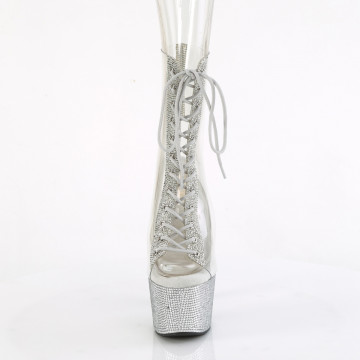 Pleaser BEJEWELED-1016C-2-7 Clr-RS/Slv RS